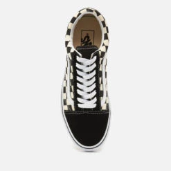 Vans Old Skool Trainers - Black/Swhite Checkerboard -Vans Shoes Shop 12792386 2204851093278982