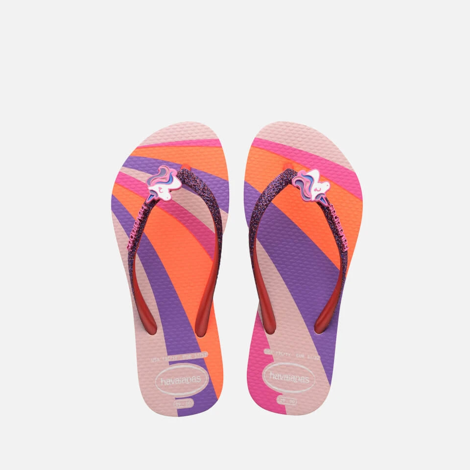 Havaianas Girls' Slim Glitter II Flip Flops - Candy Pink 1 Havaianas Girls' Slim Glitter II Flip Flops - Candy Pink