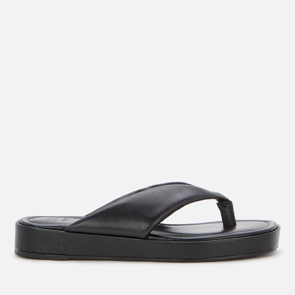 Dune Women's Longisland Leather Toe Post Sandals - Black 1 Dune Women's Longisland Leather Toe Post Sandals - Black