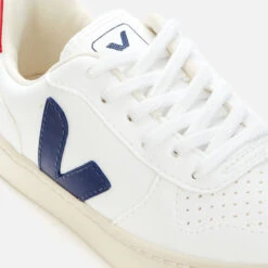 Veja Kids' V-10 Lace Trainers - White Cobalt Pekin -Vans Shoes Shop 12866801 1454867605506538