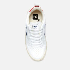 Veja Kids' V-10 Lace Trainers - White Cobalt Pekin -Vans Shoes Shop 12866801 4184867605475647