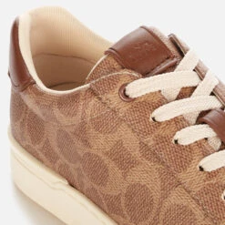 Coach Women's Lowline Coated Canvas Trainers - Tan -Vans Shoes Shop 12908898 1374867889823177