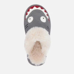 EMU Australia Kids' Shark Slippers - Charcoal -Vans Shoes Shop 12945180 5884981717295730