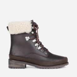 EMU Australia Women's Okab Waterproof Leather Lace Up Boots - Espresso
