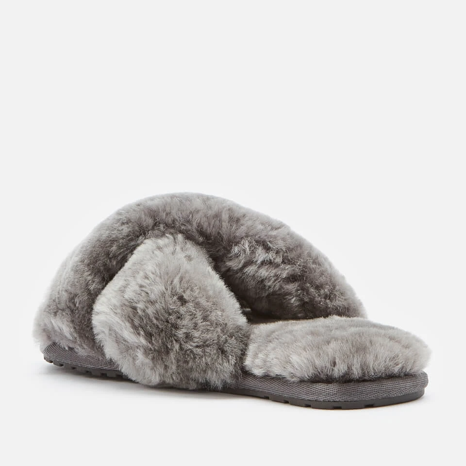 EMU Australia Women's Mayberry Sheepskin Cross Front Slippers - Charcoal 2 EMU Australia Women's Mayberry Sheepskin Cross Front Slippers - Charcoal - Image 2