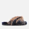 EMU Australia Women's Mayberry Lava Sheepskin Cross Front Slippers - Midnight