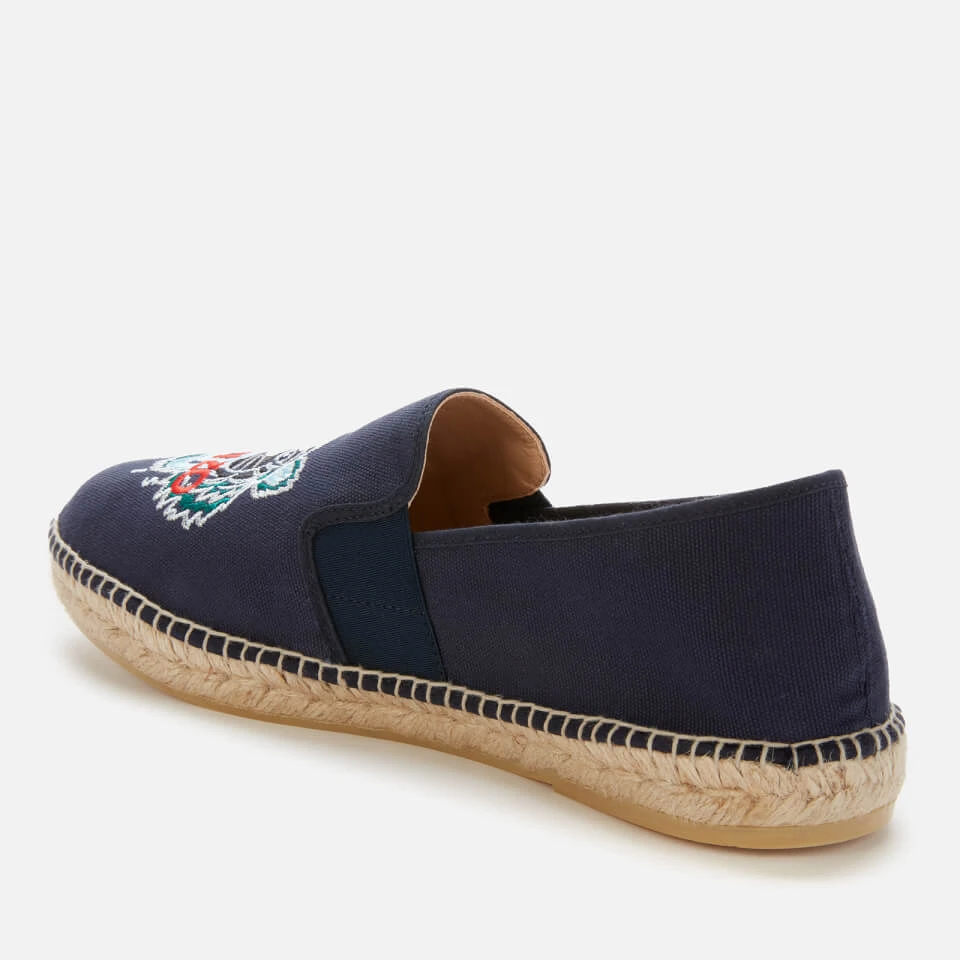 KENZO Men's Organic Canvas Elastic Tiger Espadrilles - Navy Blue 2 KENZO Men's Organic Canvas Elastic Tiger Espadrilles - Navy Blue - Image 2