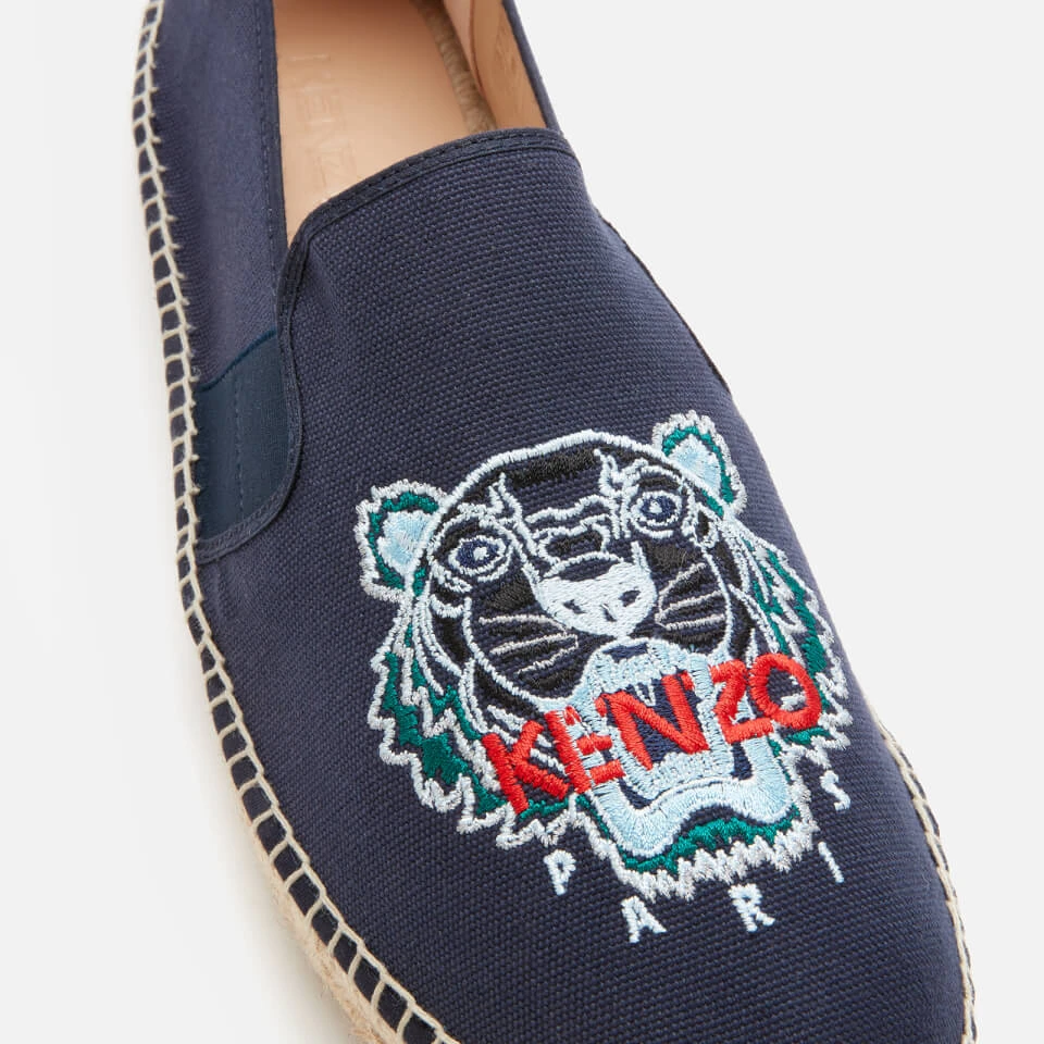 KENZO Men's Organic Canvas Elastic Tiger Espadrilles - Navy Blue 4 KENZO Men's Organic Canvas Elastic Tiger Espadrilles - Navy Blue - Image 4