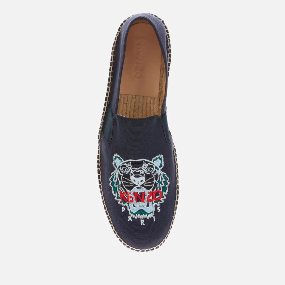 KENZO Men's Organic Canvas Elastic Tiger Espadrilles - Navy Blue 3 KENZO Men's Organic Canvas Elastic Tiger Espadrilles - Navy Blue - Image 3