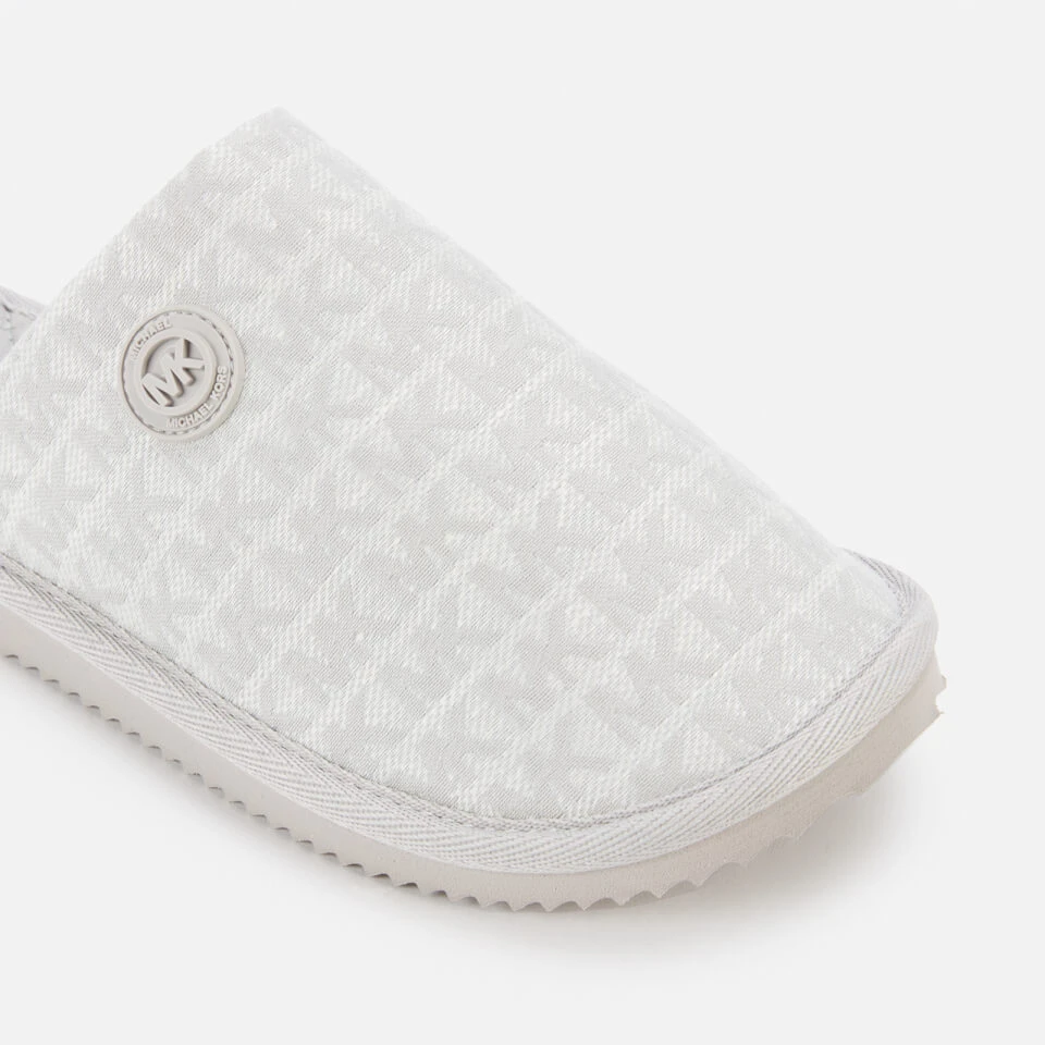 MICHAEL Michael Kors Women's Janis Slippers - Optic White 4 MICHAEL Michael Kors Women's Janis Slippers - Optic White - Image 4