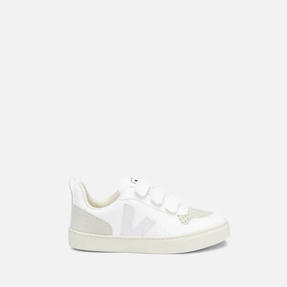 Veja Kids' V-10 Velcro Trainers - White Natural 1 Veja Kids' V-10 Velcro Trainers - White Natural
