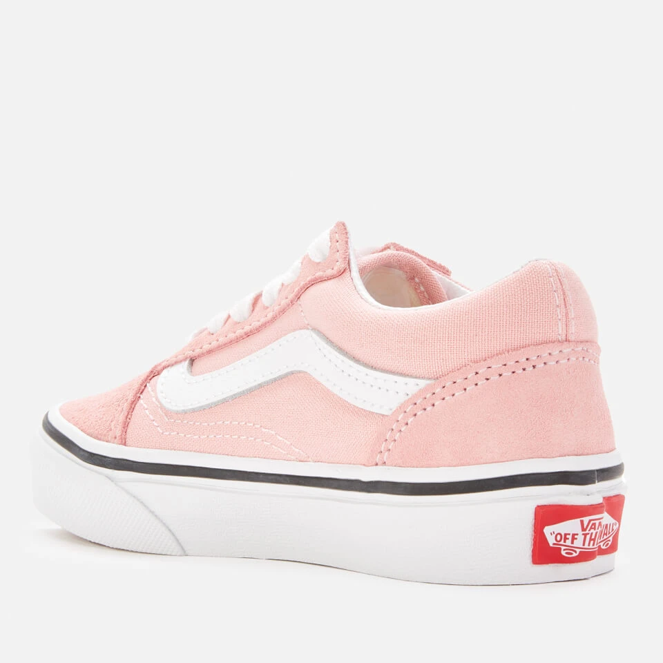 Vans Kids' Old Skool Trainers - Powder Pink 2 Vans Kids' Old Skool Trainers - Powder Pink - Image 2