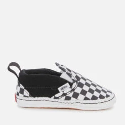 Vans Baby Slip-On V Crib Trainers - Checkerboard Black