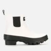 Kurt Geiger London Women's Sleet Short Wellie Chelsea Boots - White/Black