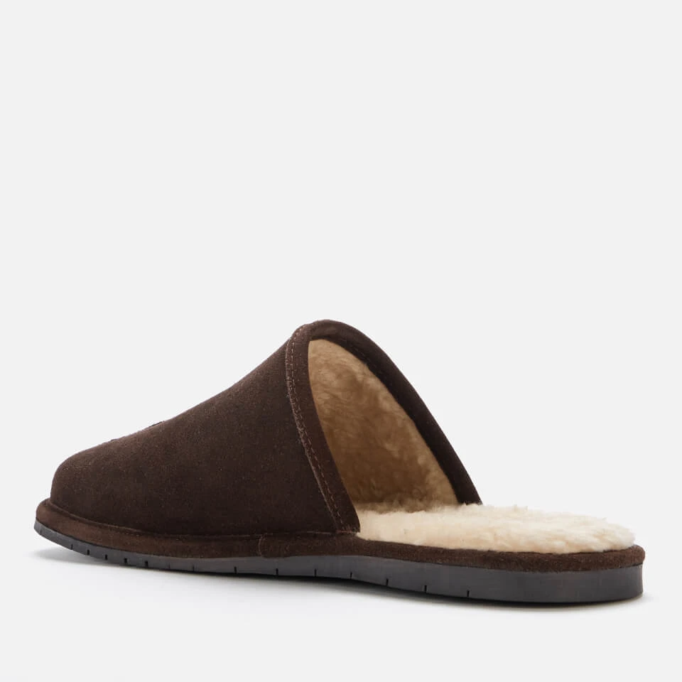 Walk London Men's Langley Suede Mule Slippers - Brown 2 Walk London Men's Langley Suede Mule Slippers - Brown - Image 2