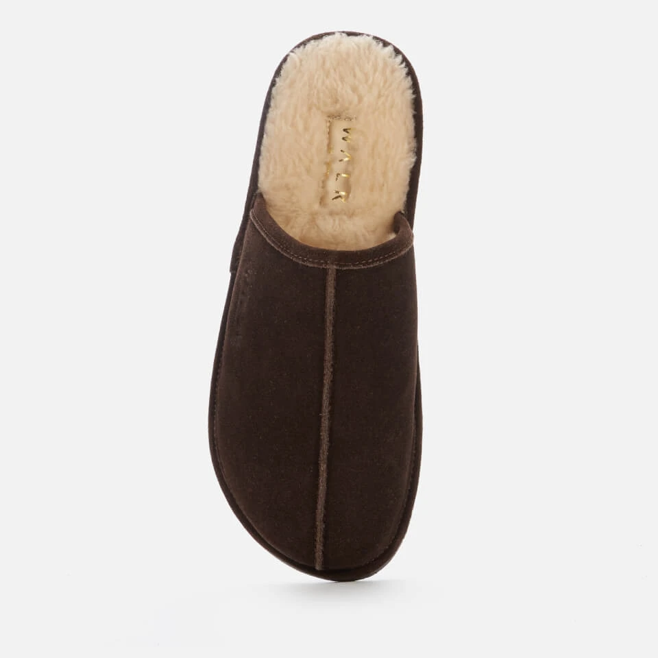 Walk London Men's Langley Suede Mule Slippers - Brown 3 Walk London Men's Langley Suede Mule Slippers - Brown - Image 3