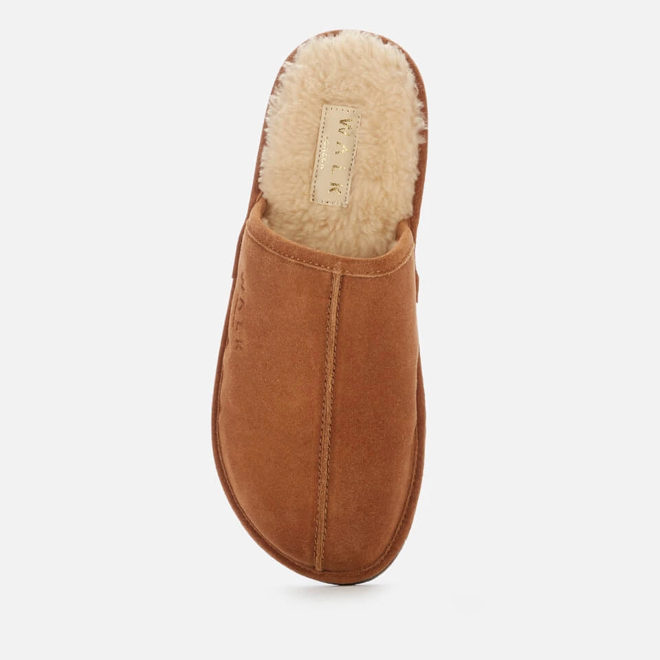 Walk London Men's Langley Suede Mule Slippers - Tan 3 Walk London Men's Langley Suede Mule Slippers - Tan - Image 3