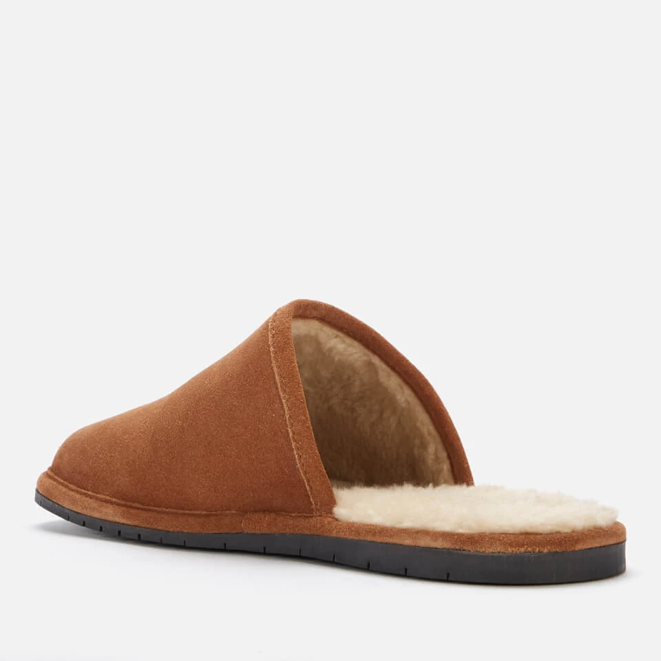 Walk London Men's Langley Suede Mule Slippers - Tan 2 Walk London Men's Langley Suede Mule Slippers - Tan - Image 2