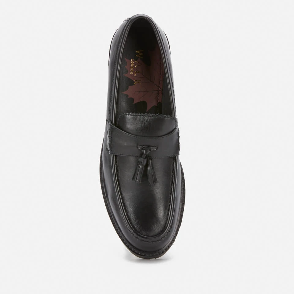 Walk London Men's Sean Leather Tassel Loafers - Black 3 Walk London Men's Sean Leather Tassel Loafers - Black - Image 3