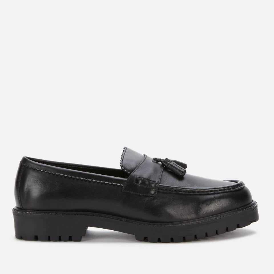 Walk London Men's Sean Leather Tassel Loafers - Black 1 Walk London Men's Sean Leather Tassel Loafers - Black