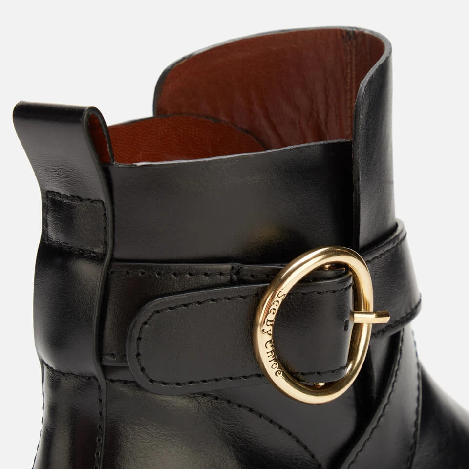 See By Chloé Women's Lyna Leather Ankle Boots - Black 4 See By Chloé Women's Lyna Leather Ankle Boots - Black - Image 4