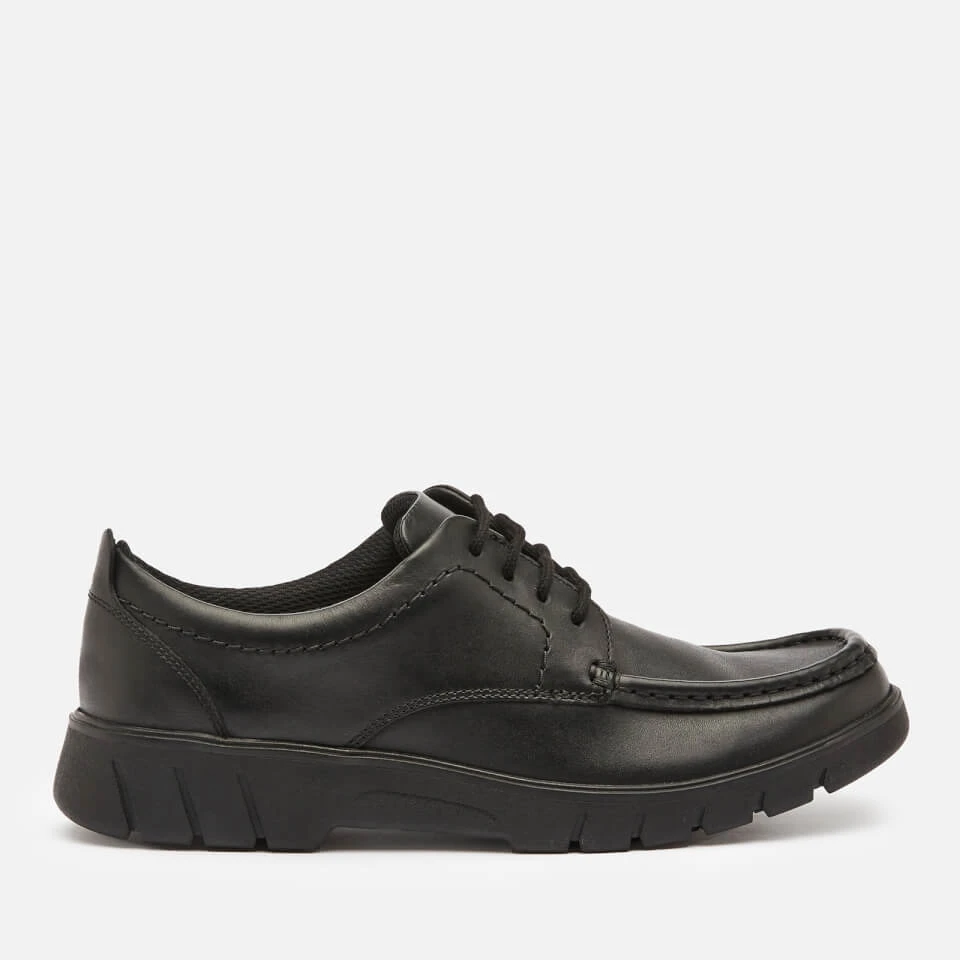 Clarks Branch Lace Youth School Shoes - Black Leather 1 Clarks Branch Lace Youth School Shoes - Black Leather