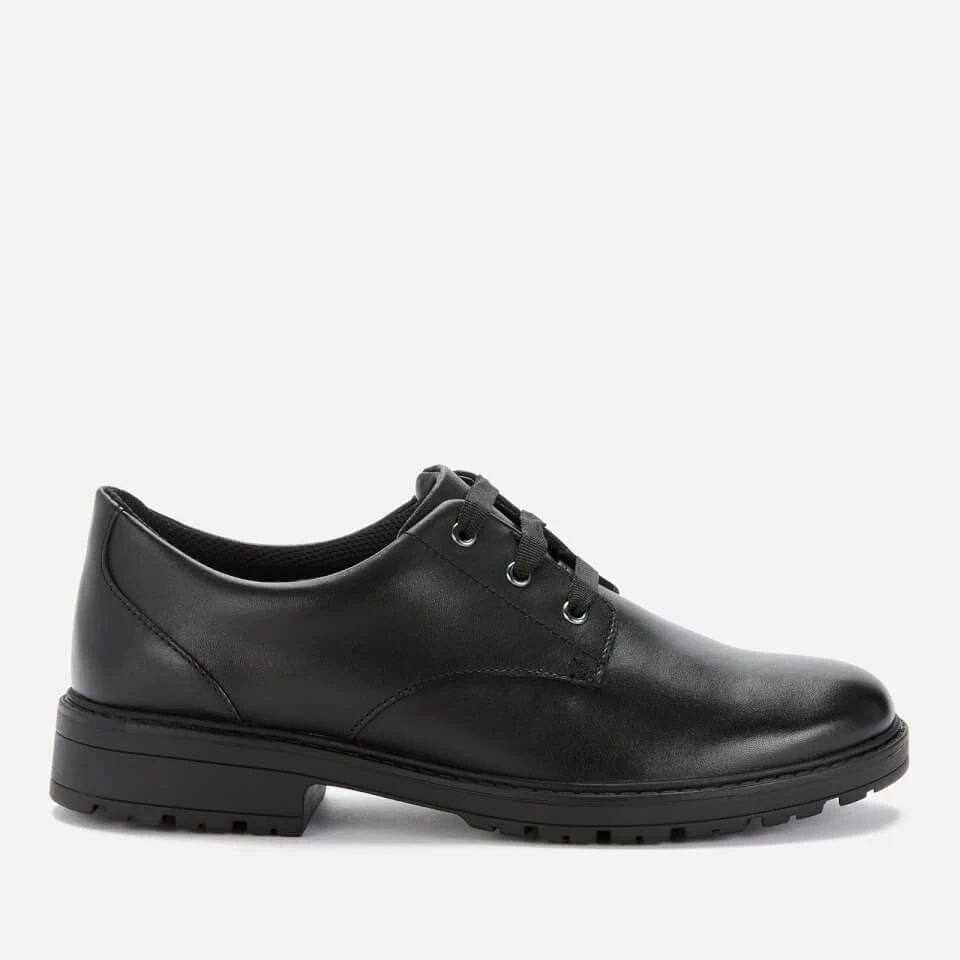 Clarks Dempster Lace Youth School Shoes - Black Leather 1 Clarks Dempster Lace Youth School Shoes - Black Leather