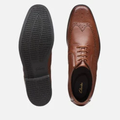 Clarks Howard Wing Leather Derby Shoes -Vans Shoes Shop 13137590 1385025759440169