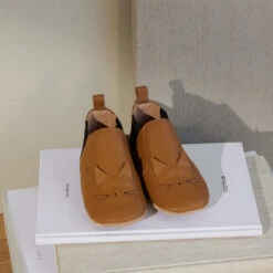 Liewood Kids' Edith Leather Slipper Shoes - Cat Golden Caramel -Vans Shoes Shop 13148948 1165021573797959