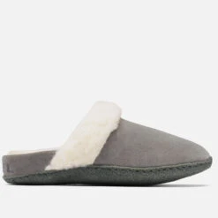 Sorel Women's Nakisk A Slide Ii Suede Slippers - Quarry/Grill