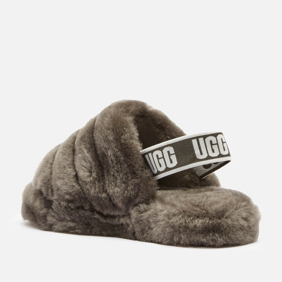 UGG Kids' Fluff Yeah Slide Slippers - Charcoal 2 UGG Kids' Fluff Yeah Slide Slippers - Charcoal - Image 2