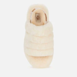 UGG Kids' Fluff Yeah Slide Slippers - Natural -Vans Shoes Shop 13149725 1104883738602245