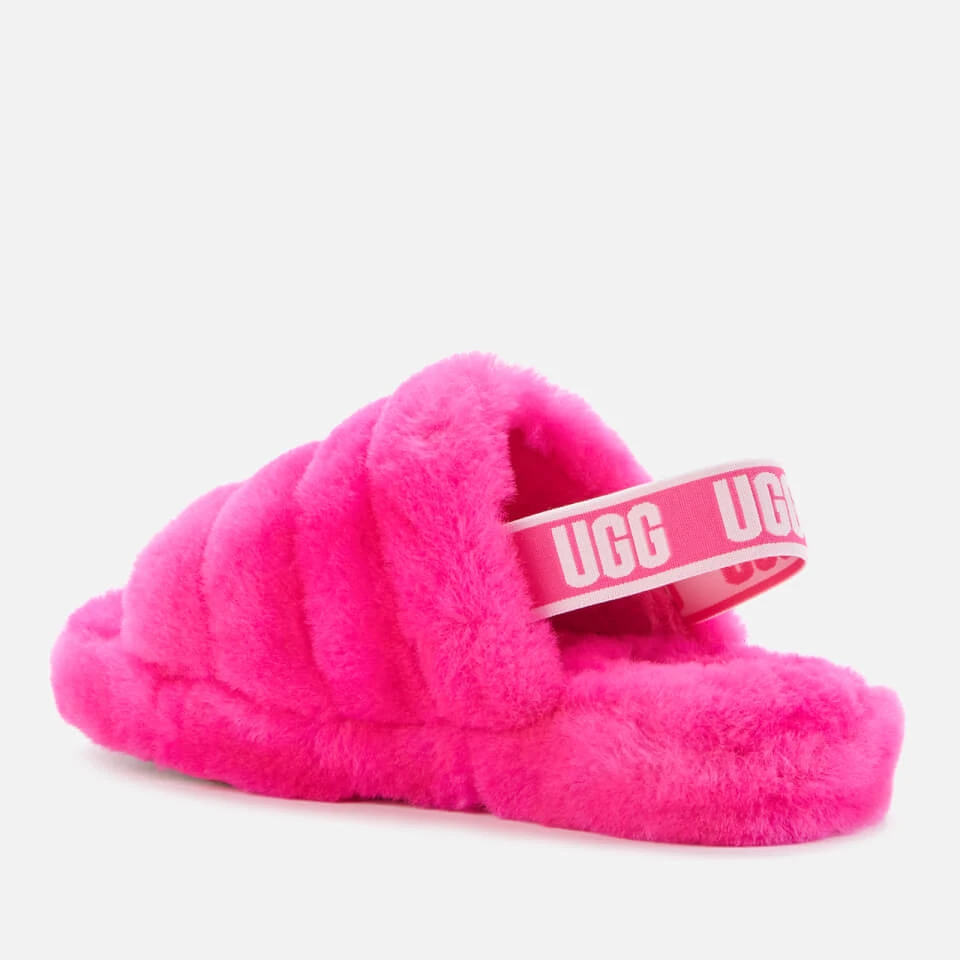 UGG Kids' Fluff Yeah Slide Slippers - Rock Rose 2 UGG Kids' Fluff Yeah Slide Slippers - Rock Rose - Image 2