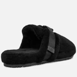 UGG Men's Fluff It Slippers - Black -Vans Shoes Shop 13152449 9064978540857066