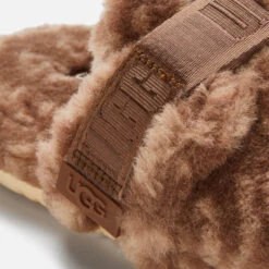 UGG Men's Fluff It Pop Slippers - Chestnut -Vans Shoes Shop 13152475 2774924205401530