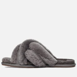 UGG Women's Scuffita Sheepskin Slide Slippers - Charcoal 6 UGG Women's Scuffita Sheepskin Slide Slippers - Charcoal -Vans Shoes Shop 13152680 1814978541119140