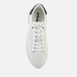 Coach Women's Lowline Leather Cupsole Trainers - Optic White/Midnight Navy 6 Coach Women's Lowline Leather Cupsole Trainers - Optic White/Midnight Navy -Vans Shoes Shop 13167759 1504898774583135