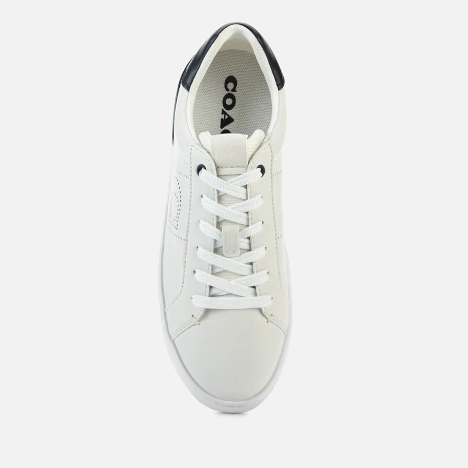 Coach Women's Lowline Leather Cupsole Trainers - Optic White/Midnight Navy 3 Coach Women's Lowline Leather Cupsole Trainers - Optic White/Midnight Navy - Image 3