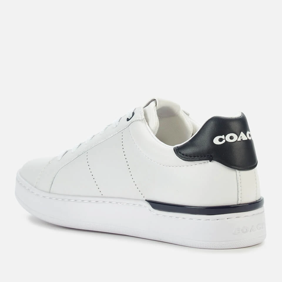 Coach Women's Lowline Leather Cupsole Trainers - Optic White/Midnight Navy 2 Coach Women's Lowline Leather Cupsole Trainers - Optic White/Midnight Navy - Image 2