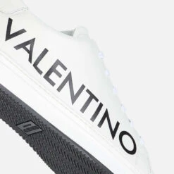 Valentino Women's Leather Cupsole Trainers - White/Black -Vans Shoes Shop 13175330 1134957083995463