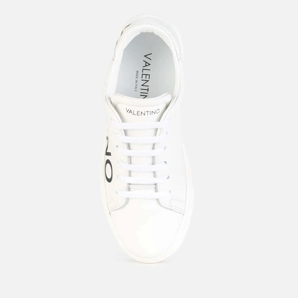 Valentino Men's Leather Cupsole Trainers - White/Black 3 Valentino Men's Leather Cupsole Trainers - White/Black - Image 3