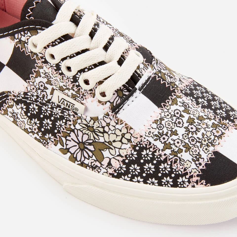 Vans Women's Patchwork Floral Authentic Trainers - Multi/Marshmallow 4 Vans Women's Patchwork Floral Authentic Trainers - Multi/Marshmallow - Image 4