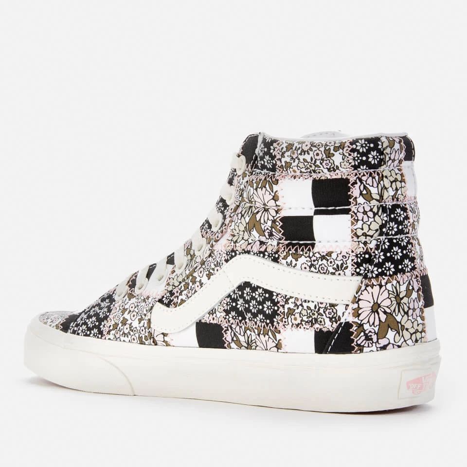 Vans Women's Patchwork Floral Authentic SK8-Hi Trainers - Multi/Marshmallow 2 Vans Women's Patchwork Floral Authentic SK8-Hi Trainers - Multi/Marshmallow - Image 2