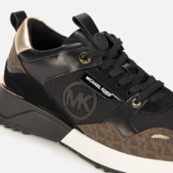 MICHAEL Michael Kors Women's Theo Running Style Trainers - Black 7 MICHAEL Michael Kors Women's Theo Running Style Trainers - Black -Vans Shoes Shop 13187322 1484924123216035