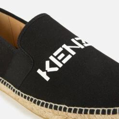 KENZO Men's Kenzo Logo Elastic Espadrilles - Black -Vans Shoes Shop 13301572 1034933236761706