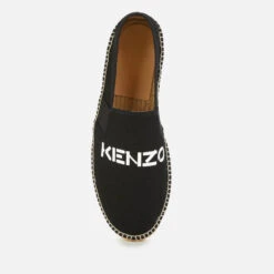 KENZO Men's Kenzo Logo Elastic Espadrilles - Black -Vans Shoes Shop 13301572 7484933236717852