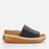 See By Chloé Women's Cicily Leather Flatform Slide Sandals - Black