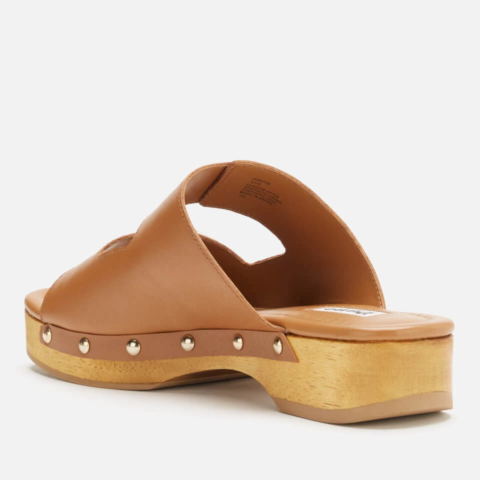 Dune Women's Juniper Leather Clog Sandals - Tan 2 Dune Women's Juniper Leather Clog Sandals - Tan - Image 2