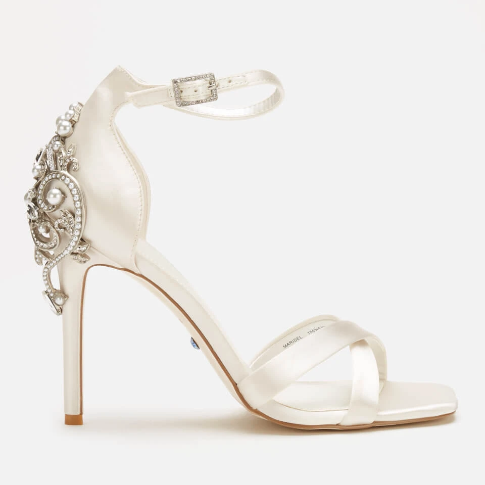 Dune Women's Maridel Satin Heeled Sandals - Ivory 1 Dune Women's Maridel Satin Heeled Sandals - Ivory