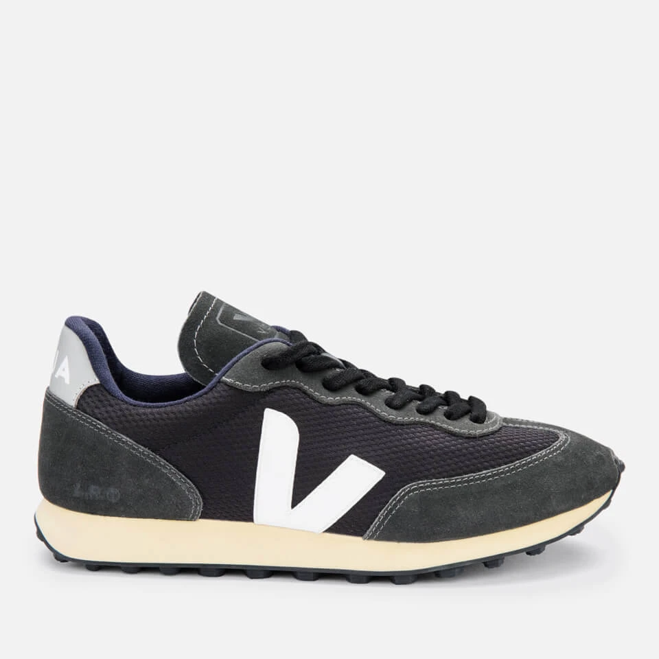 Veja Women's Rio Branco Mesh Running Style Trainers - Black/White/Oxford Grey 1 Veja Women's Rio Branco Mesh Running Style Trainers - Black/White/Oxford Grey